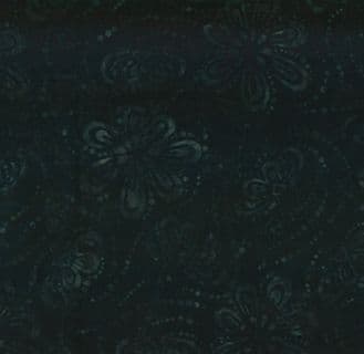 CW-Z033 - Prismatic Black Floral Batik - Wilmington Batiks 22233.991 - Cotton Fabric
