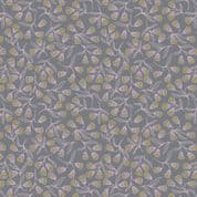 Enchanted - 7950 - Pink Flowers on Grey with Gold Metallic - A544.1 - Cotton Fabric