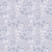 Evenfall - 9122 - Lewis & Irene - Night Garden Floral on Misty Lilac - CC42.2 - Cotton Fabric