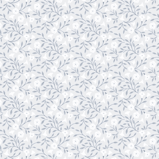 Evenfall - 9124 - Lewis & Irene - Moonflower on Pale Grey - CC43.1 - Cotton Fabric