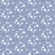 Evenfall - 9125 - Lewis & Irene - Moonflower on Periwinkle Blue - CC43.2 - Cotton Fabric