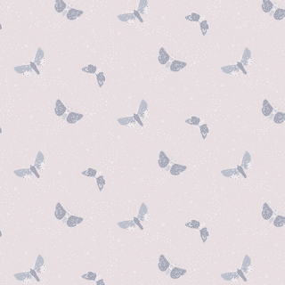 Evenfall - 9127 - Lewis & Irene - Twighlight Moths on Dusty Pink - CC44.1 - Cotton Fabric