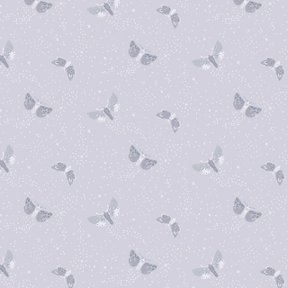 Evenfall - 9128 - Lewis & Irene - Twighlight Moths on Misty Lilac - CC44.2 - Cotton Fabric