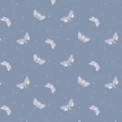 Evenfall - 9129 - Lewis & Irene - Twighlight Moths on Blue Grey - CC44.3 - Cotton Fabric