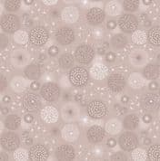 Fairy Clocks - 7560 - Lewis & Irene A508.2 - Warm Neutrals Dandelions Metallic Cotton Fabric