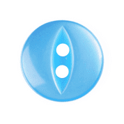 Fish Eye Button - Colour 016 Bright Blue - Choose Size 11mm-19mm