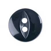 Fish Eye Button - Colour 034 Black - Choose Size 11mm-19mm