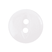 Fish Eye Button - Colour 101 White - Choose Size 11mm-19mm