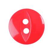 Fish Eye Button - Colour 108 Bright Red - Choose Size 11mm-19mm
