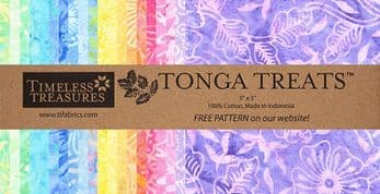 Flutter Tonga Treats Batiks 5" Squares