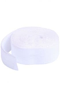 Fold Over Elastic - White