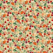 Fun on the Farm - 9107 - Makower UK - Fruit and Vegetables on Cream - 066_Q - Cotton Fabric