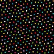 Furry Friends - 8457 - Dogs Paw Prints on Black - Makower UK 2545.X - Cotton Fabric