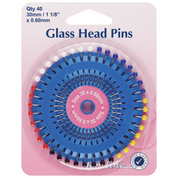 Glass Head Pins - 30mm x 0.60mm
