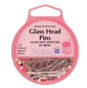 Glass Head Pins - 34mm - Nickel Plated