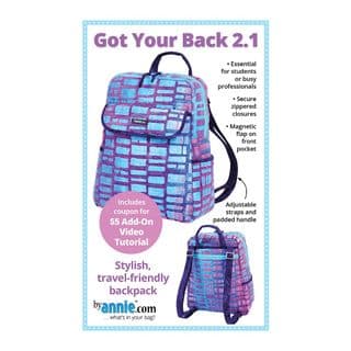 Got Your Back 2.1 - Bag Sewing Pattern - byAnnie.com - PBA198-2.1
