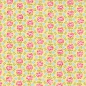 Grace - 8095 - Small Pink Floral on Yellow - Brenda Riddle - Moda 18721.14 - Cotton Fabric