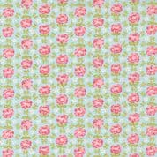 Grace - 8096 - Small Pink Floral on Duck Egg Blue - Brenda Riddle - Moda 18721.16 - Cotton Fabric
