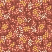 Hannahs Flowers - 8259 - Floral Berries on Terracotta - Lewis & Irene A616.3 - Cotton Fabric