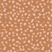 Hannahs Flowers - 8261 - Pink Ditzy Floral on Light Brown - Lewis & Irene A617.2 - Cotton Fabric