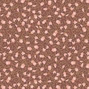 Hannahs Flowers - 8262 - Pink Ditzy Floral on Brown - Lewis & Irene A617.3 - Cotton Fabric