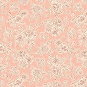 Hannahs Flowers - 8263 - Cream Floral on Pink - Lewis & Irene A618.1 - Cotton Fabric
