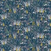 Heather and Sage - 8374 - Wildflowers on Blue - Makower UK 2530.B - Cotton Fabric