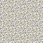 Heather and Sage - 8379 - Oak Leaf Grey on Cream - Makower UK 2532.S - Cotton Fabric