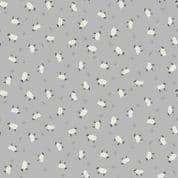 Heather and Sage - 8383 - Sheep on Grey - Makower UK 2534.S - Cotton Fabric
