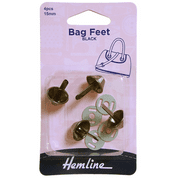 Hemline Black Bag Feet - 15mm