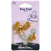 Hemline Gold Bag Feet - 15mm