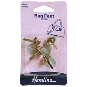 Hemline Silver Bag Feet - 15mm