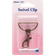 Hemline Swivel Clip - Bronze - 35mm