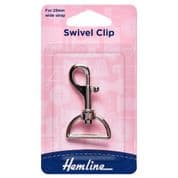 Hemline Swivel Clip - Nickel - 25mm