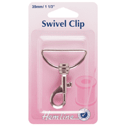 Hemline Swivel Clip - Nickel - 35mm