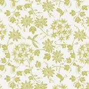 Hibiscus Hummingbird - 8272 - Hummingbird Mono on Cream - Lewis & Irene A595.1 - Cotton Fabric