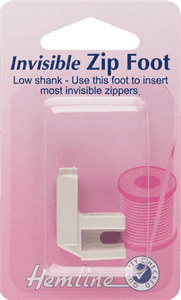 Invisible Zipper Foot for Low Shank Domestic Sewing Machines