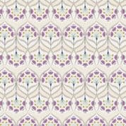 Jardin de Lis - 7390 - A487.1 Metallic Star Floral on Cream - Lewis & Irene Cotton Fabric