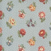 Jardin des Fleurs - 7680 - French General Floral Spot on Ciel Blu - Moda 13893.19 - Cotton Fabric