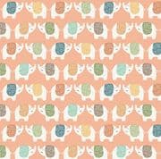 Jungle Friends - 7038 - Elephants on Peach Background Background - 2198_P - Cotton Fabric