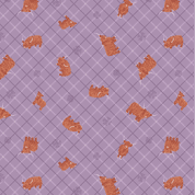 L&I - Small Things Celtic Inspired- 8938 - Highland Cows Soft Lilac Check - SM71.2 - Cotton Fabric