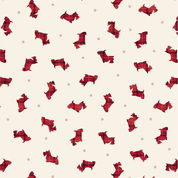 L&I - Small Things Celtic Inspired- 8943 - Scottie Dog on Cream - SM73.1 - Cotton Fabric