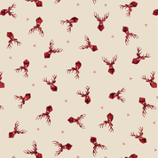 L&I - Small Things Celtic Inspired- 8949 - Stag on Cream - SM75.1 - Cotton Fabric