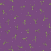 L&I - Small Things Celtic Inspired- 8951 - Stag on Purple - SM75.3 - Cotton Fabric