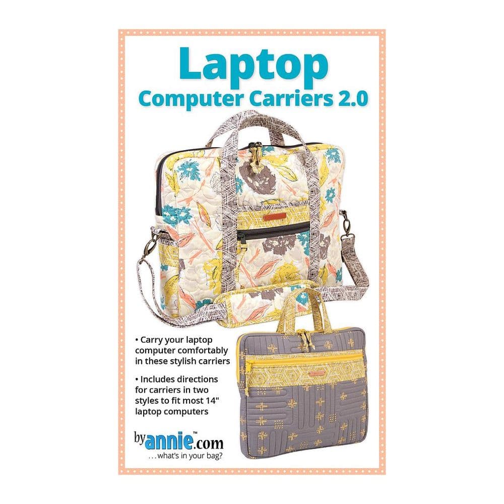 Laptop Computer Carriers II - Bag Sewing Pattern - byAnnie com - PBA122-2