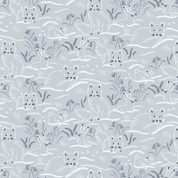 Lewis & Irene Arctic Adventure - 8719 - Haring Around on Light Grey - CC27.1- Cotton Fabric