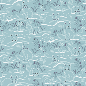 Lewis & Irene Arctic Adventure - 8720 - Haring Around on Arctic Blue - CC27.2- Cotton Fabric