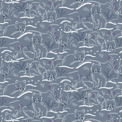 Lewis & Irene Arctic Adventure - 8721 - Haring Around on Cool Slate Grey - CC27.3- Cotton Fabric