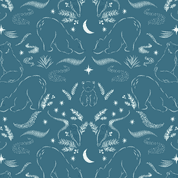 Lewis & Irene Arctic Adventure - 8724 - Winter Nights on Dark Teal - CC28.3 - Cotton Fabric
