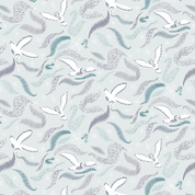 Lewis & Irene Arctic Adventure - 8725 - Arctic Aura on Light Sea Mist - CC29.1 - Cotton Fabric